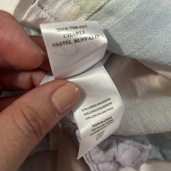 Rails Charli Pastel Buffalo Linen Blend Button Down Size S - Picture 8 of 10